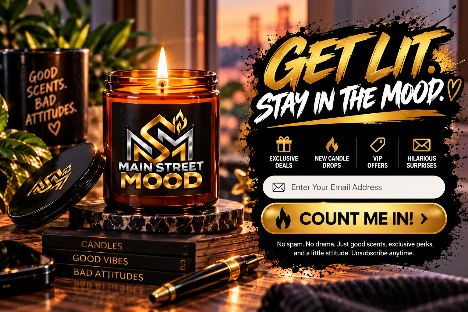 Email sign-up background